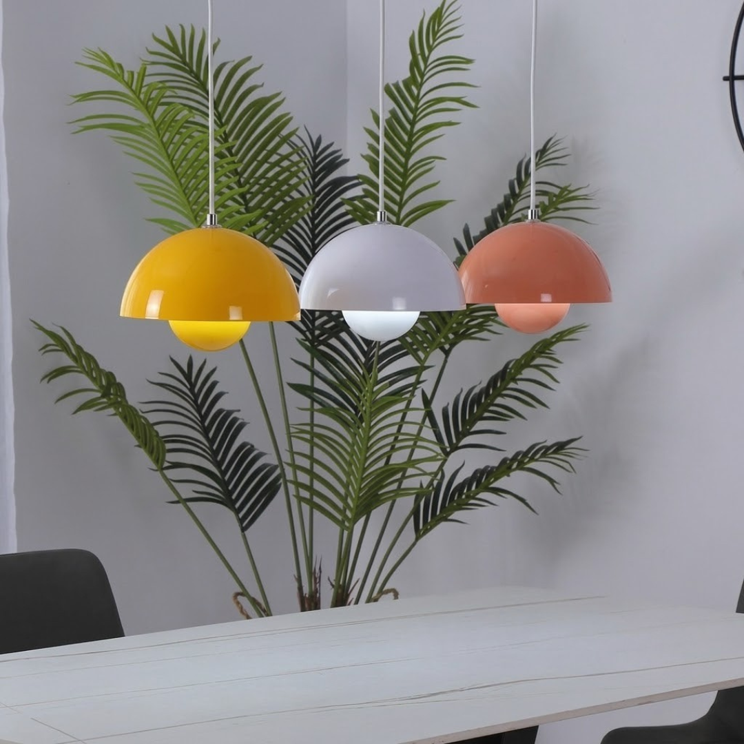 Hanging Planter Light Fixture with Built-In Pot for Indoor Plants & Modern Scandinavian Farmhouse Decor