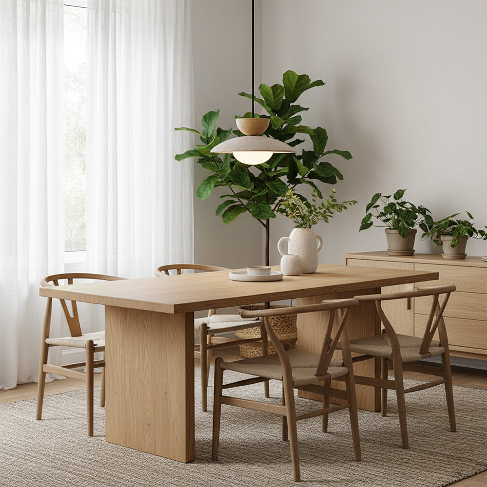 Travertine Glass Hanging Light Fixture with Wood Accent for Kitchen Island Dining Room Overhead Suspension Lamp Adjustable Cord Ceiling Moun