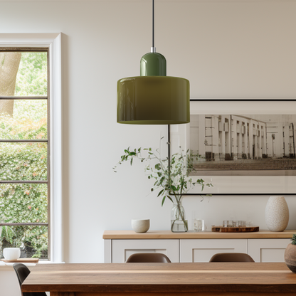 Linear LED Pendant Light White Glass Modern Hanging Fixture for Dining Room Kitchen Island Contemporary Halo Design Adjustable Cable
