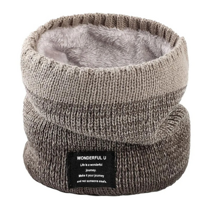 Fleece-Lined Knit Neck Warmer for Cold Weather Protection | Winter Scarf Gaiter for Men & Women | Thermal Neck Wrap for Outdoor Activities