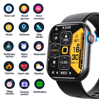 Health Tracking Smartwatch – Heart Rate, Blood Pressure, Oxygen & Sleep Monitor – Waterproof Fitness Watch with Bluetooth Calling & 50+