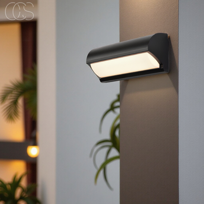 Outdoor LED Wall Light 20W Waterproof Fixture Black 9.8 Inch for Patio Entryway Garden Path Stairway IP65 Rated 960 Lumens Warm Glow