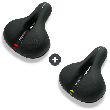 Memory Foam Bike Seat with Pressure Relief & Gel Cushioning for Road, Mountain & Commuter Bicycles – Ergonomic Saddle for Men & Women