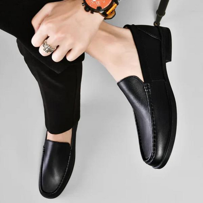Mocasines de piel auténtica para hombre, zapatos de vestir sin cordones para negocios, eventos informales, bodas, oficina y ocasiones formales, estilo italiano clásico hechos a mano