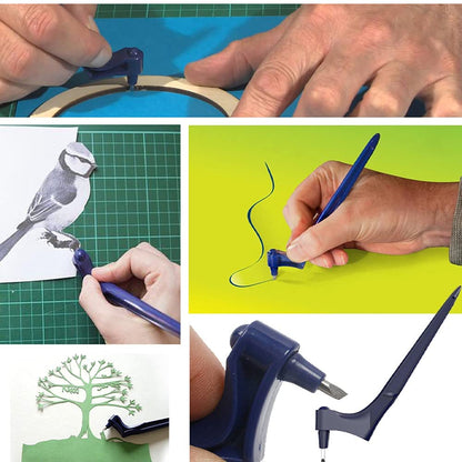360° Rotating Blade Precision Craft Knife Pen for Intricate Paper Cutting, Stencils, Scrapbooking & Model Making | Detail Cutter Tool