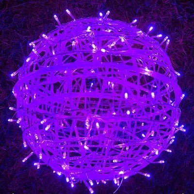 Esfera de luz LED tejida de 8 pulgadas, resistente a la intemperie, colgante para exteriores, ideal para patios, jardines, terrazas y fiestas, conectable, luz ambiental