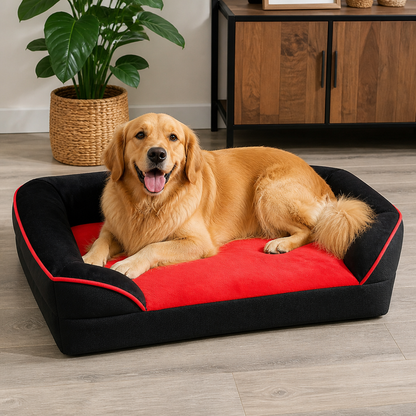 Ortekor Orthopedic Egg-Crate Foam & Non-Slip Dog Bed (Removable Washable Cover)