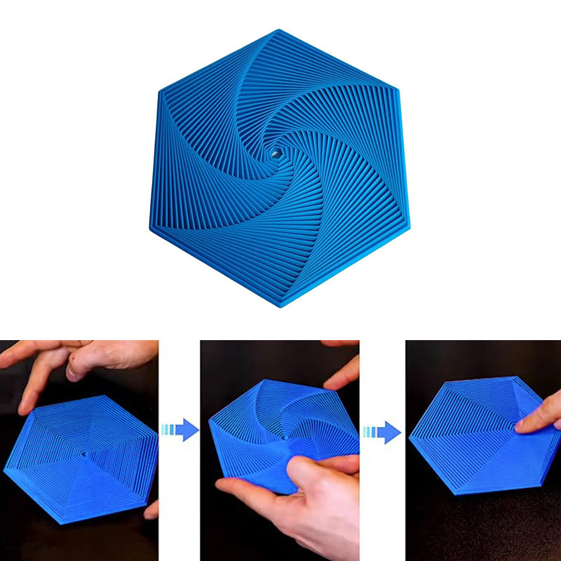 Hexagonal Fidget Spinner Toy with Fractal Patterns for Stress Relief & Focus | Sensory Hand Gadget for Adults Kids Anxiety Calming Desktop T