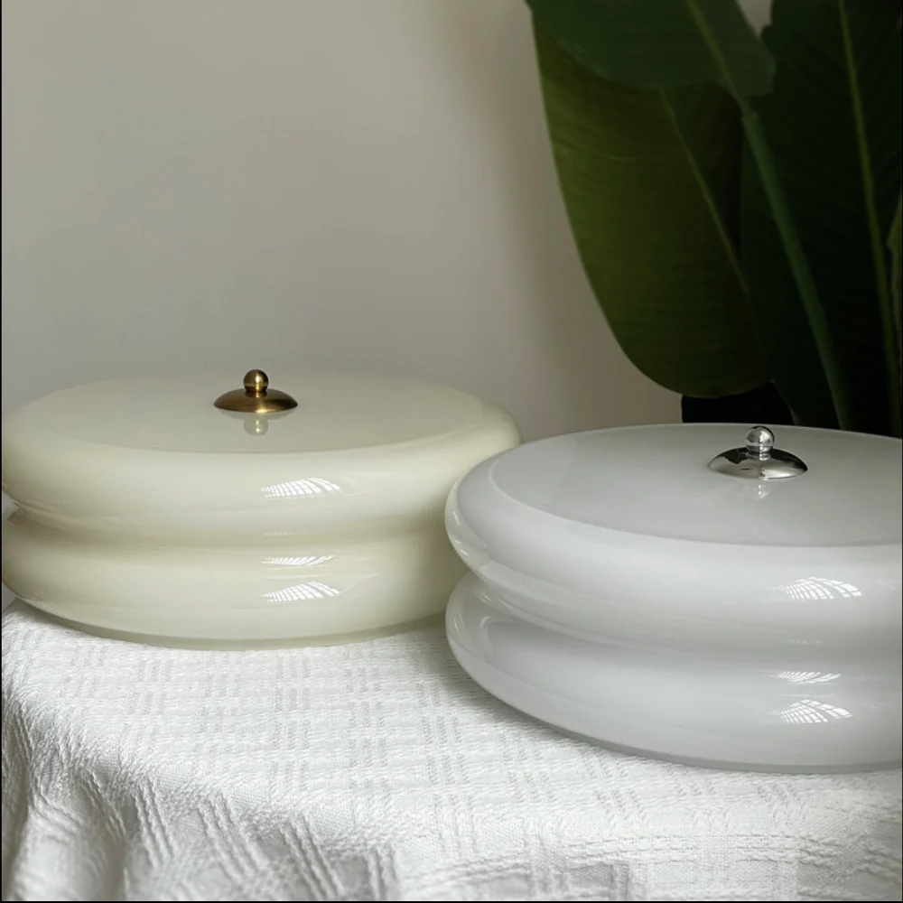 Lámpara LED de techo empotrada redonda con 3 temperaturas de color, de metal y vidrio, 5 pulgadas de altura, para dormitorio, comedor y cocina, con interruptor Kelvin ajustable