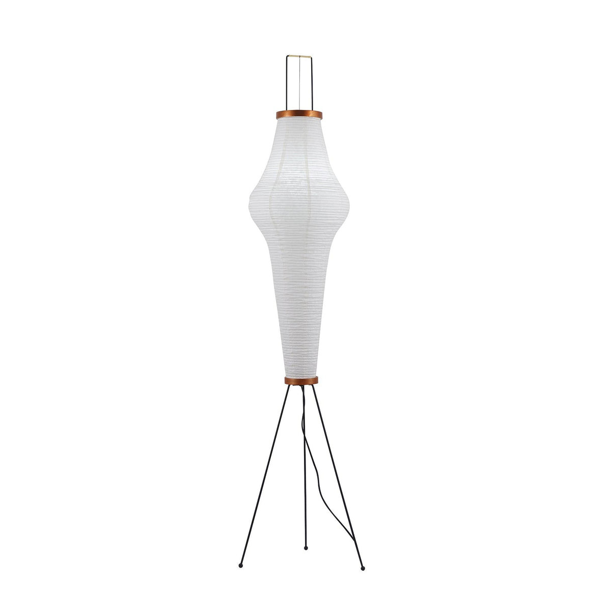 Japanese-Inspired Paper Floor Lamp White Mulberry Shade Tall Standing Light for Living Room Bedroom Reading Nook Sculptural Accent