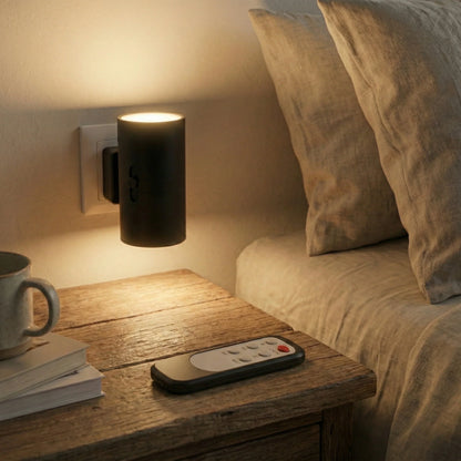 Plug-In Dimmable Night Light with Auto Sensor – Adjustable LED Wall Lamp for Bedroom, Hallway & Bathroom