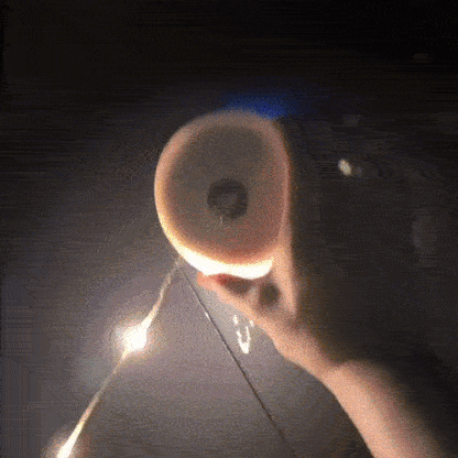 Linterna de camping Calyra - LED 4 en 1, recargable con luces de hadas RGB