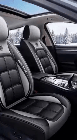 Fundas para asientos delanteros de coche, funda de piel sintética con núcleo de espuma acolchada, funda universal para asiento de automóvil