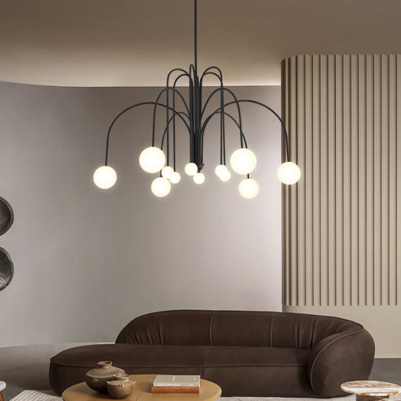 Swallow-Inspired G9 Pendant Light with Adjustable Chain, Metal & Glass Shades for Dining Room, Bedroom & Living Room Overhead Lighting