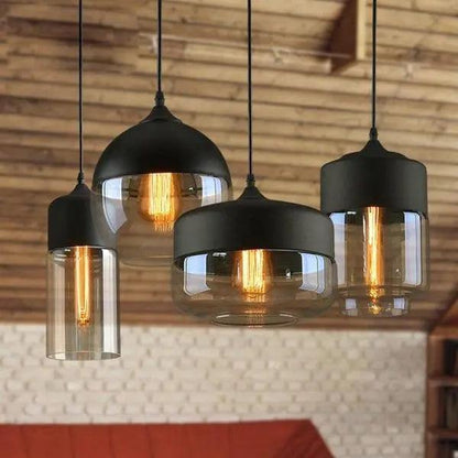 Geometric Overhead Fixture with Wood & Metal Frame – Contemporary Hanging Lamp for Dining Areas & Islands – Circle, Oval, Rectangle, Diamond