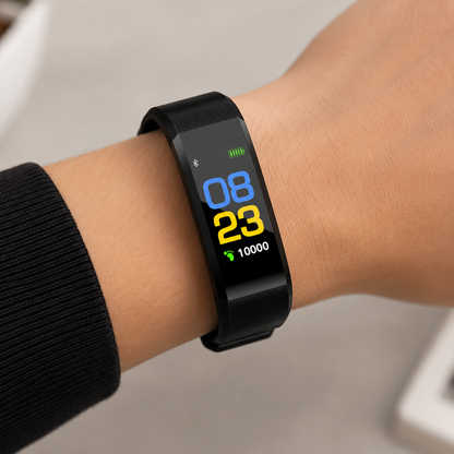 Vida Activa | Reloj inteligente de seguimiento físico con monitor de frecuencia cardíaca | Diseño ajustable para el seguimiento de la actividad diaria