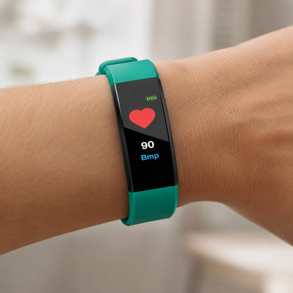 Vida Activa | Reloj inteligente de seguimiento físico con monitor de frecuencia cardíaca | Diseño ajustable para el seguimiento de la actividad diaria