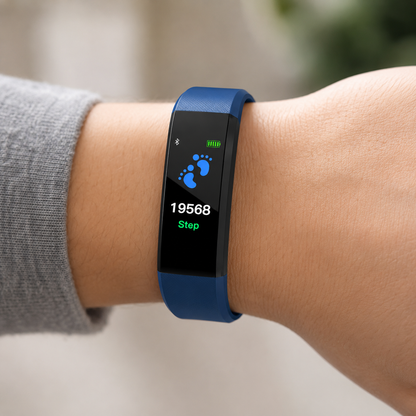 Vida Activa | Reloj inteligente de seguimiento físico con monitor de frecuencia cardíaca | Diseño ajustable para el seguimiento de la actividad diaria