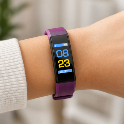 Vida Activa | Reloj inteligente de seguimiento físico con monitor de frecuencia cardíaca | Diseño ajustable para el seguimiento de la actividad diaria