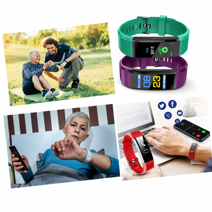 Vida Activa | Reloj inteligente de seguimiento físico con monitor de frecuencia cardíaca | Diseño ajustable para el seguimiento de la actividad diaria