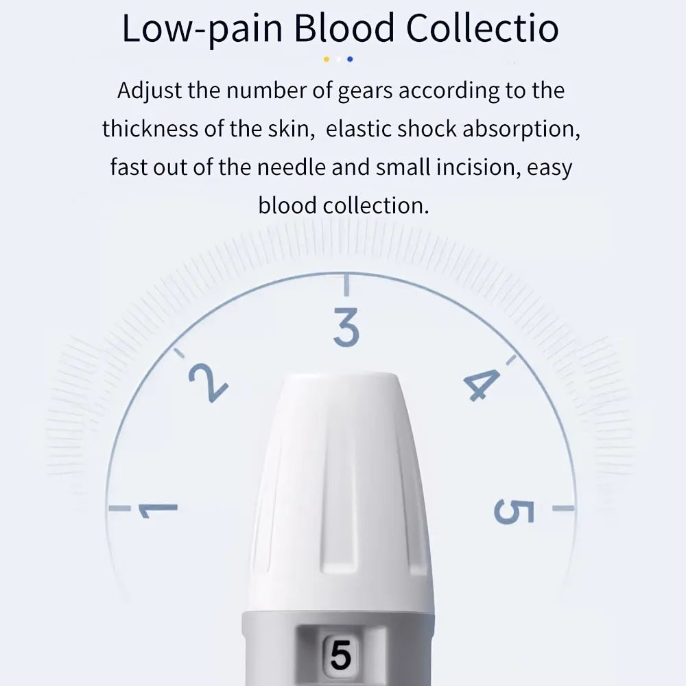 Kit de monitor de glucosa en sangre con 50 tiras reactivas y lancetas | Kit de prueba de azúcar en sangre, dispositivo preciso y portátil para realizar pruebas sencillas en casa, kit de prueba de nivel de azúcar en sangre