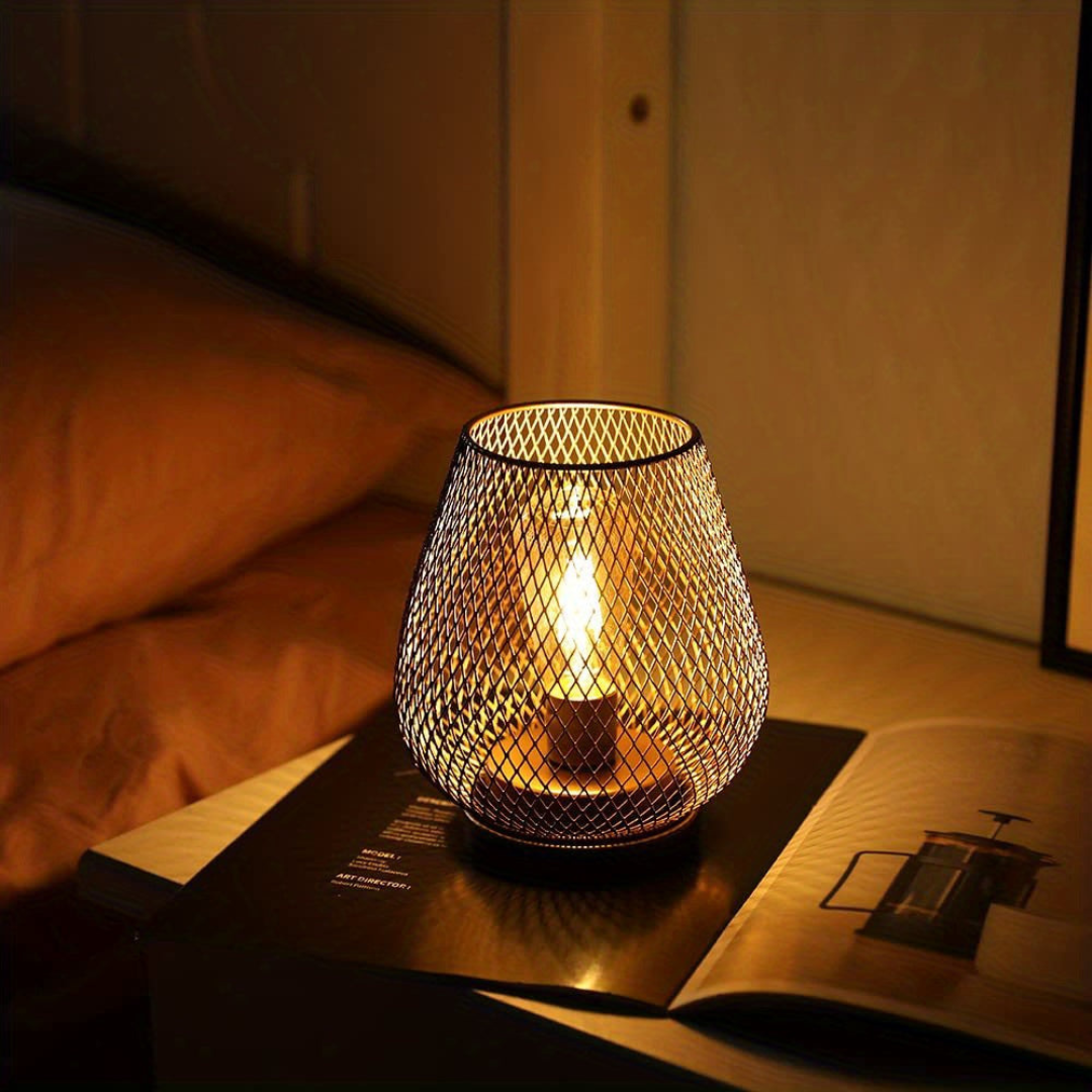 Portable Rechargeable LED Accent Lamp Metal Dimmable Cordless Battery Powered Indoor Outdoor Dining Patio Nightstand Ambient Mood Lighting