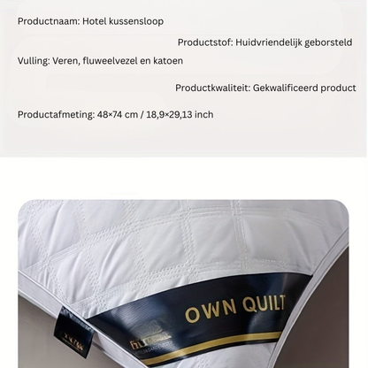Quilted Hypoallergenic Pillow Set – 2-Pack Breathable 3D Fill Pillows for Neck Support & All-Season Comfort