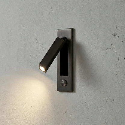Pivoting Bedside Wall Light Fixture 2 in Diameter Metal Finish 3-Color LED Recessed Mount for Bedroom Reading Nook Hallway Task Lighting