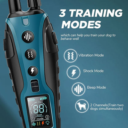 Advanced Remote Dog Training Collar with 2000m Range & Waterproof Design | Versatile Shock Collar for Effective Dog Training