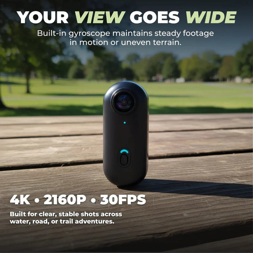 Cámara de acción 4K con 128 GB de almacenamiento, cámara deportiva compacta con lente gran angular, cámara POV con soportes para aventuras