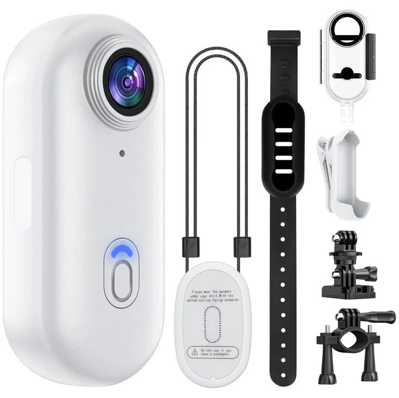 Cámara de acción 4K con 128 GB de almacenamiento, cámara deportiva compacta con lente gran angular, cámara POV con soportes para aventuras