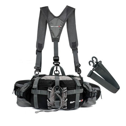 Belt Bag Waterproof, Hiking Waist Bag with Water Bottle Holder, Adjustable Bum Bag for Running and Travel