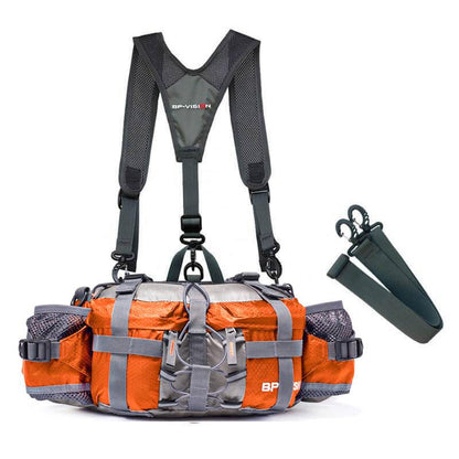 Belt Bag Waterproof, Hiking Waist Bag with Water Bottle Holder, Adjustable Bum Bag for Running and Travel