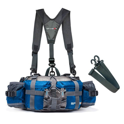 Belt Bag Waterproof, Hiking Waist Bag with Water Bottle Holder, Adjustable Bum Bag for Running and Travel