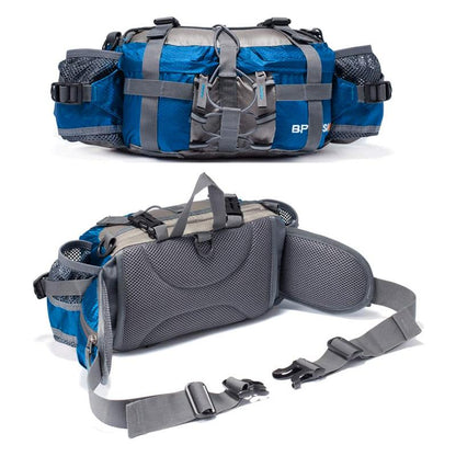 Belt Bag Waterproof, Hiking Waist Bag with Water Bottle Holder, Adjustable Bum Bag for Running and Travel