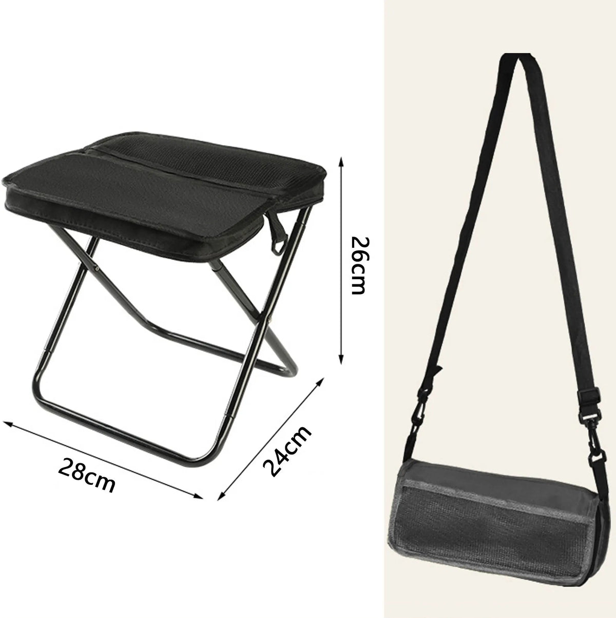 Adventure Ready | Portable Compact Camping Stool with Lightweight Frame | Foldable Design for Easy Transport