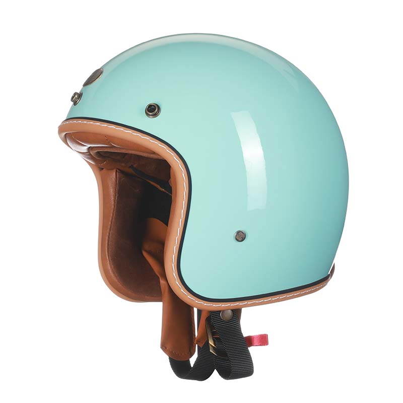 Biker Helmet, Vintage Lightweight Motorcycle Helmet with Low Profile Design, DOT and ECE Certified Open Face Helmet