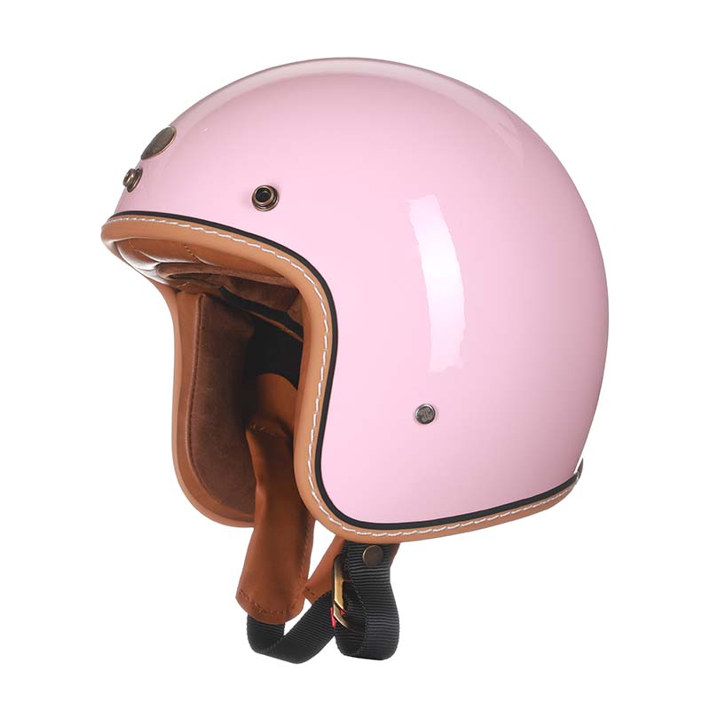 Biker Helmet, Vintage Lightweight Motorcycle Helmet with Low Profile Design, DOT and ECE Certified Open Face Helmet