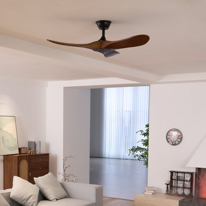 Wooden Blade Ceiling Fan with Remote 42-52 Inch 6-Speed Reversible Indoor Cooling Fan Vintage Farmhouse Style for Bedroom Living Room