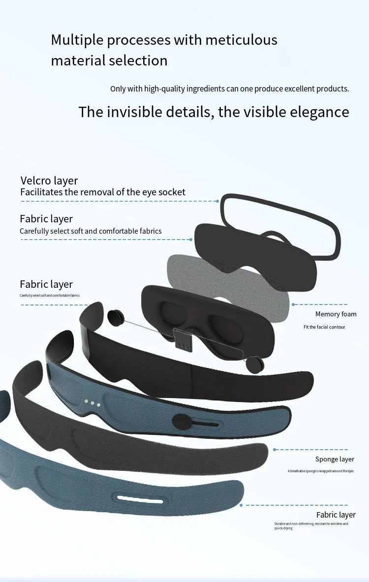 Comfort Sleep | 3D Contoured Bluetooth Eye Mask with Memory Foam | Wireless Music for Relaxation