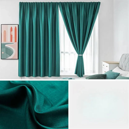Cortinas opacas ecológicas Ortekor para dormitorio con cierre de velcro | Control de luz UPF100 y protección UV