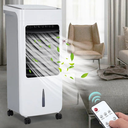 Evaporative Air Cooler with Remote & 2.6 Gal Water Tank – Tower Fan Humidifier for Bedroom Office Living Room