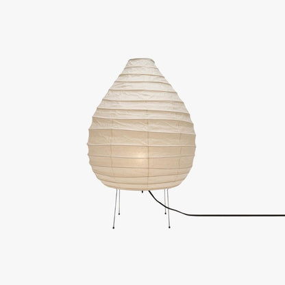 Floor-Standing Paper Shade Light 24 Inches Tall Bedroom Nightstand Illumination Japanese-Inspired Accent Fixture Sculptural Living Room Corn
