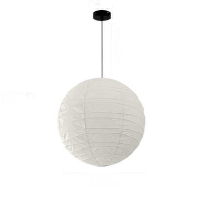 Floating Paper Shade Hanging Light Fixture 22 in White Minimalist Overhead Lamp for Bedroom Dining Room | Soft Ambient Glow Adjustable Drop