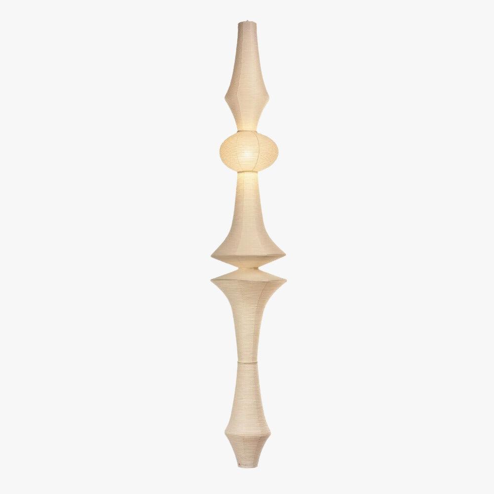 Overhead Hanging Fixture with Paper Shade for Kitchen Island or Breakfast Nook | Cylindrical Drop Lamp in White or Warm Tone | E26 Socket Ce