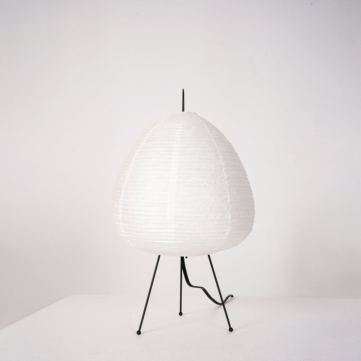 Handcrafted Paper Shade Desk Lamp 17 Inch White Soft Glow Accent Light E26 E27 Base for Bedroom Office Living Room Nightstand Reading Corner