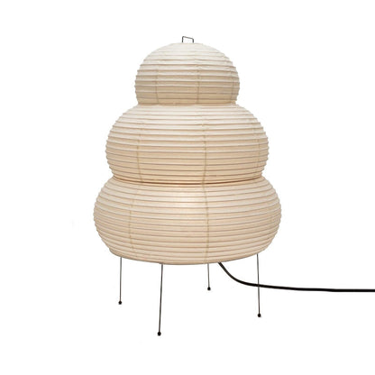 Handcrafted Paper Shade Desk Lamp 17 Inch White Soft Glow Accent Light E26 E27 Base for Bedroom Office Living Room Nightstand Reading Corner