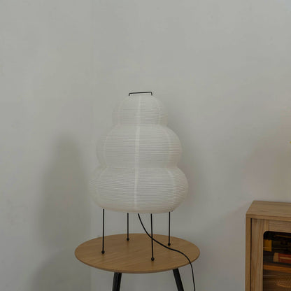 Handcrafted Paper Shade Desk Lamp 17 Inch White Soft Glow Accent Light E26 E27 Base for Bedroom Office Living Room Nightstand Reading Corner