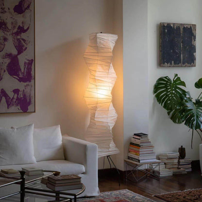 Tall Paper Shade Standing Lamp 73 Inches White Diffused Glow Bedroom Living Room Corner Light E26 Socket