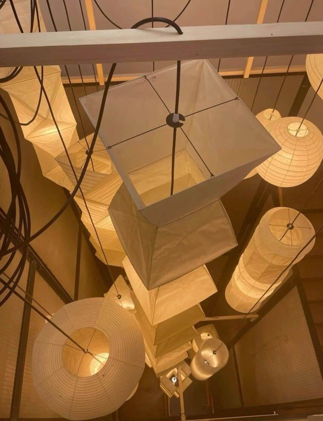 Tall Paper-Shade Standing Lamp 74 in Minimalist Accent Light Bedroom Corner Reading Lounge Space Japanese-Inspired Vertical Illumination